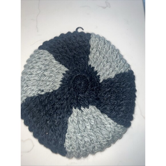 Bench Women Gray Blue Beret Knitted Crochet Slouchy Knit Baggy Ski Cap Hat - Picture 1 of 9